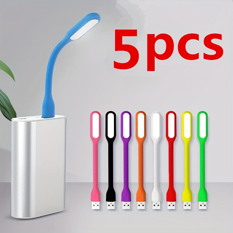 5pcs USB LED Portable Night Lights - Energy-Saving Small Desk Lights for Home & Office - Digital Edges | Online Electronics Store