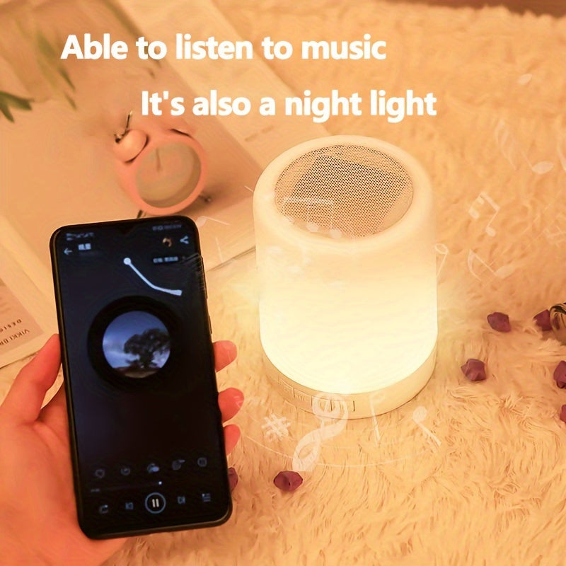 Night Light Speaker Wireless Portable Smart Touch Control Bedside Table Lamp With Colorful Led, Best Gift For Teens Kids Students Girlfriend Boyfriend Women Men - Digital Edges | Online Electronics Store