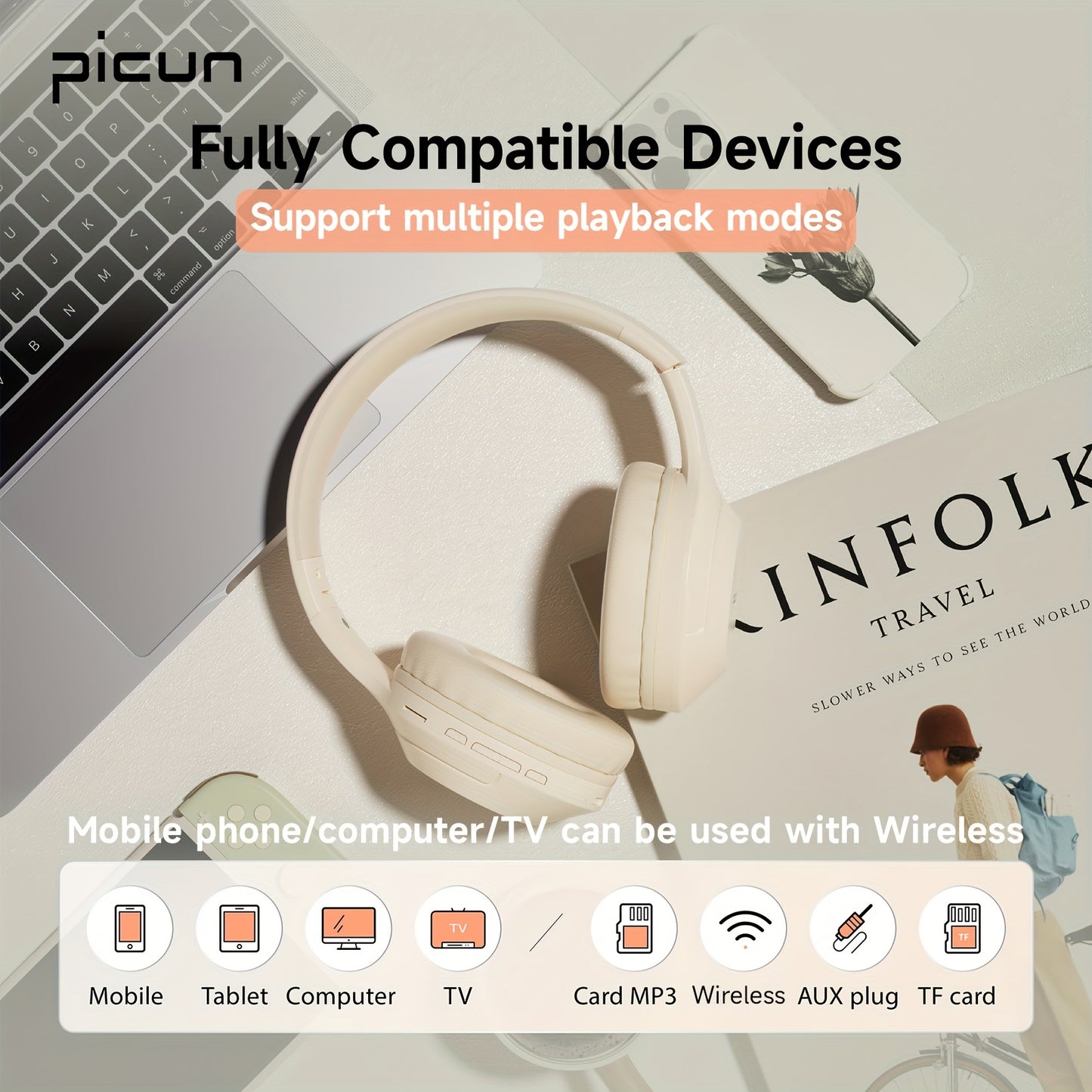 Picun B-01 Wireless Headset Headset E-sports Gaming Headset For Computer Phone Tablet Long Battery Life Holiday Gifts Women/Kids/Children/Men/Adults - Digital Edges | Online Electronics Store