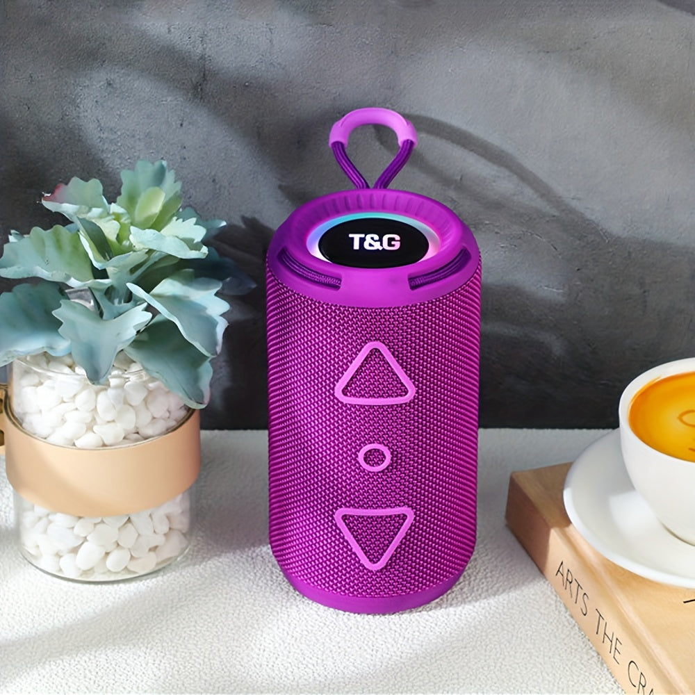 T&G656 RGB Light Wireless Cylinder BT Speaker Portable Book Outdoor Waterproof - Digital Edges | Online Electronics Store