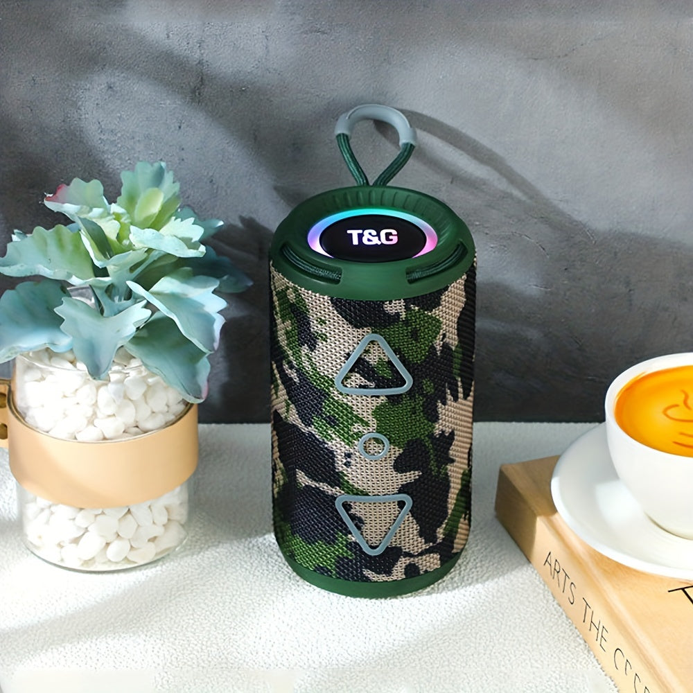 T&G656 RGB Light Wireless Cylinder BT Speaker Portable Book Outdoor Waterproof - Digital Edges | Online Electronics Store