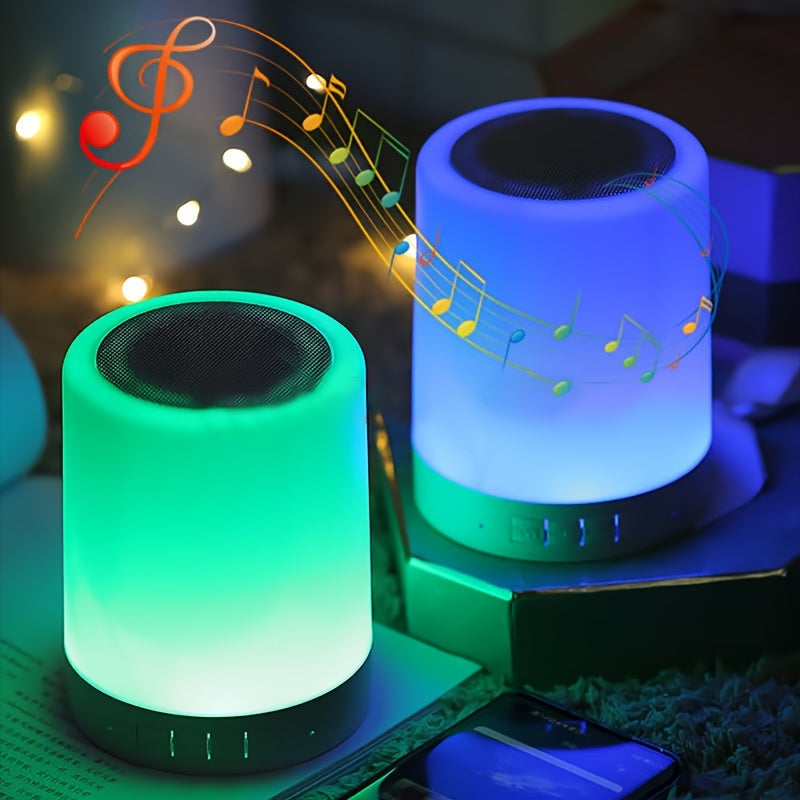 Night Light Speaker Wireless Portable Smart Touch Control Bedside Table Lamp With Colorful Led, Best Gift For Teens Kids Students Girlfriend Boyfriend Women Men - Digital Edges | Online Electronics Store
