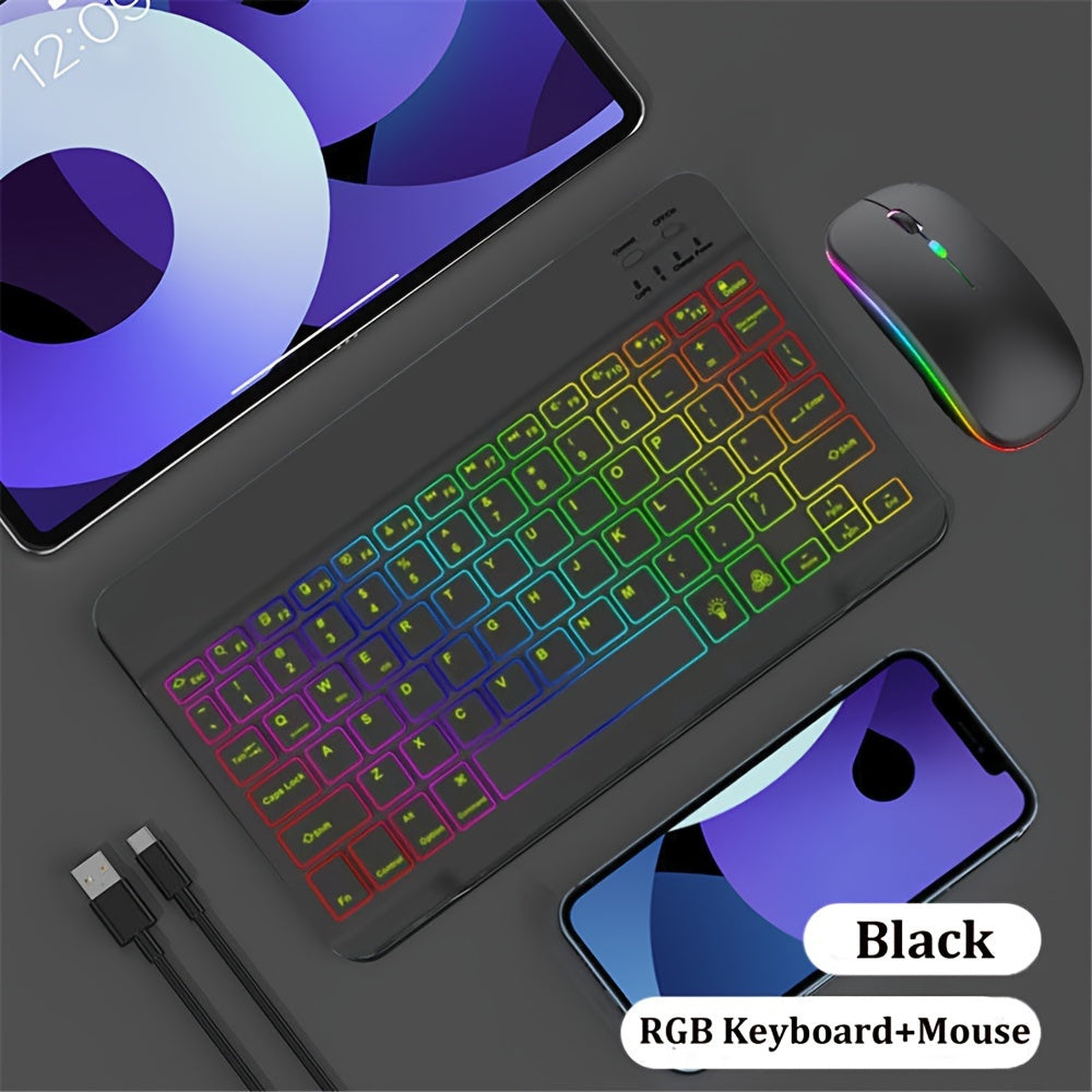 Ultra-Slim Backlit Wireless Keyboard And Mouse For Android/Windows Phone/Tablet, iPad - Digital Edges | Online Electronics Store