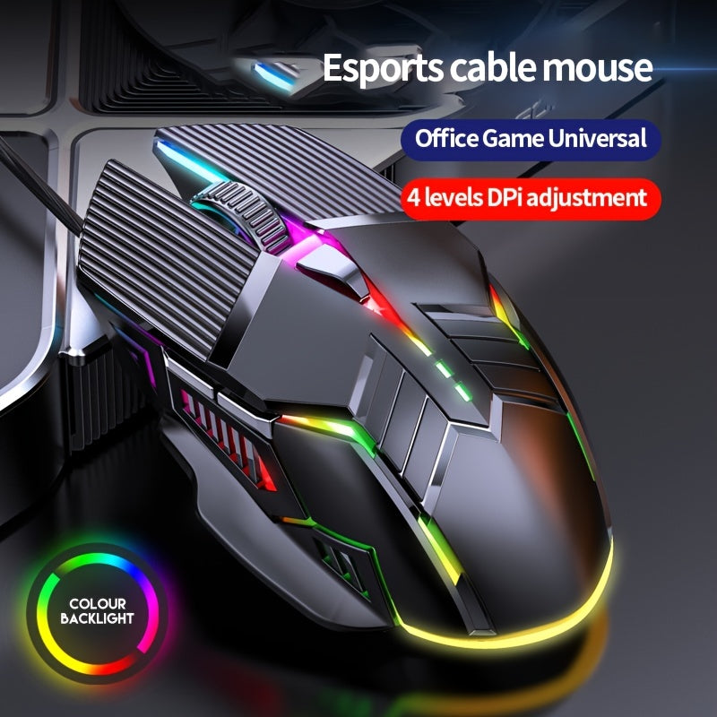 RGB Light Up Wired Gaming Mouse - Silent & Universal for Desktop, Laptop & Office - Digital Edges | Online Electronics Store
