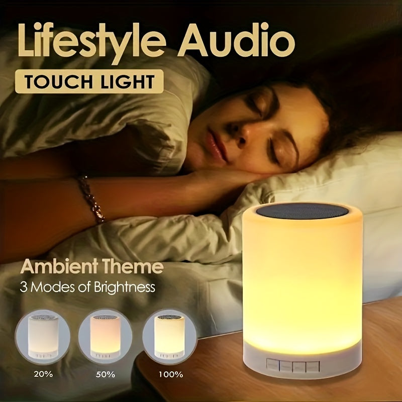 Night Light Speaker Wireless Portable Smart Touch Control Bedside Table Lamp With Colorful Led, Best Gift For Teens Kids Students Girlfriend Boyfriend Women Men - Digital Edges | Online Electronics Store