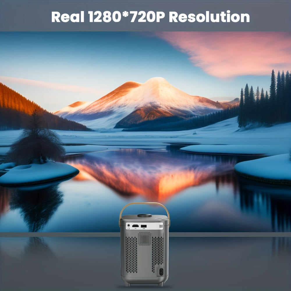 Projector 260ANSI UK Plug Support 4K WIFI 5.08meterscreen Wireless5.0 1280*720P Speaker 5W Home Theater Outdoor Portable - Digital Edges | Online Electronics Store