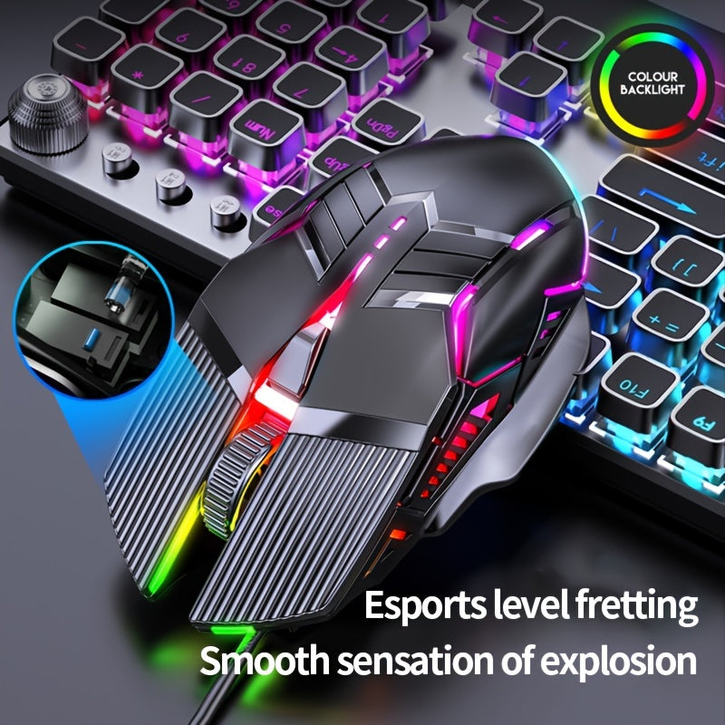 RGB Light Up Wired Gaming Mouse - Silent & Universal for Desktop, Laptop & Office - Digital Edges | Online Electronics Store
