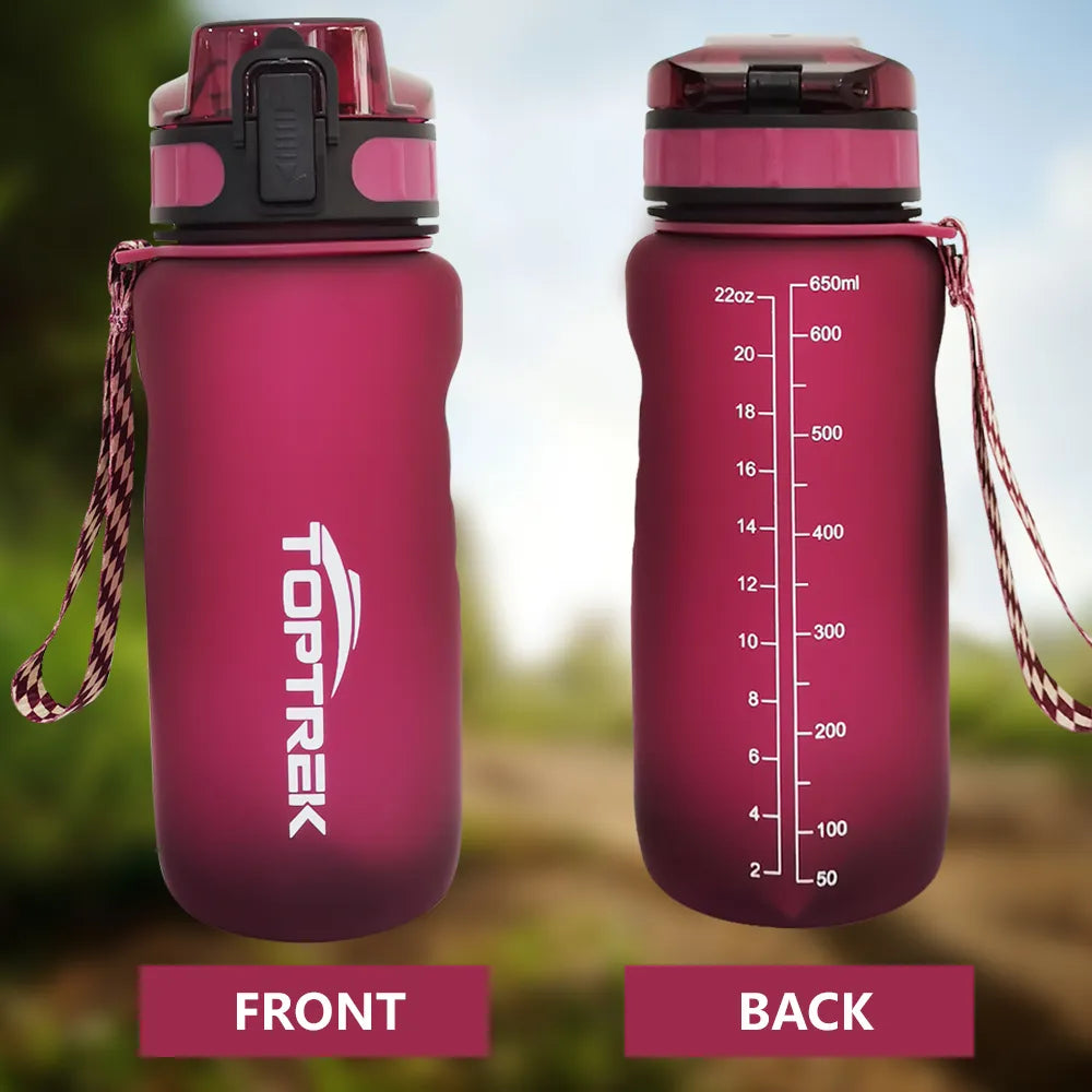 Toptrek Sports Water Bottle 650ML/1000ML BPA Free Drinkware Outdoor Sport Drinking Water bottle Leak proof 1 Liter Water Bottle - Digital Edges | Online Electronics Store