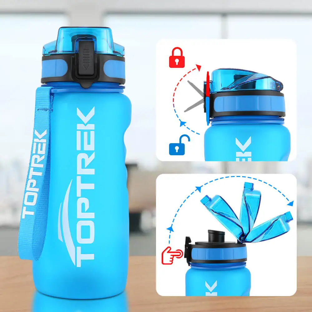 Toptrek Sports Water Bottle 650ML/1000ML BPA Free Drinkware Outdoor Sport Drinking Water bottle Leak proof 1 Liter Water Bottle - Digital Edges | Online Electronics Store