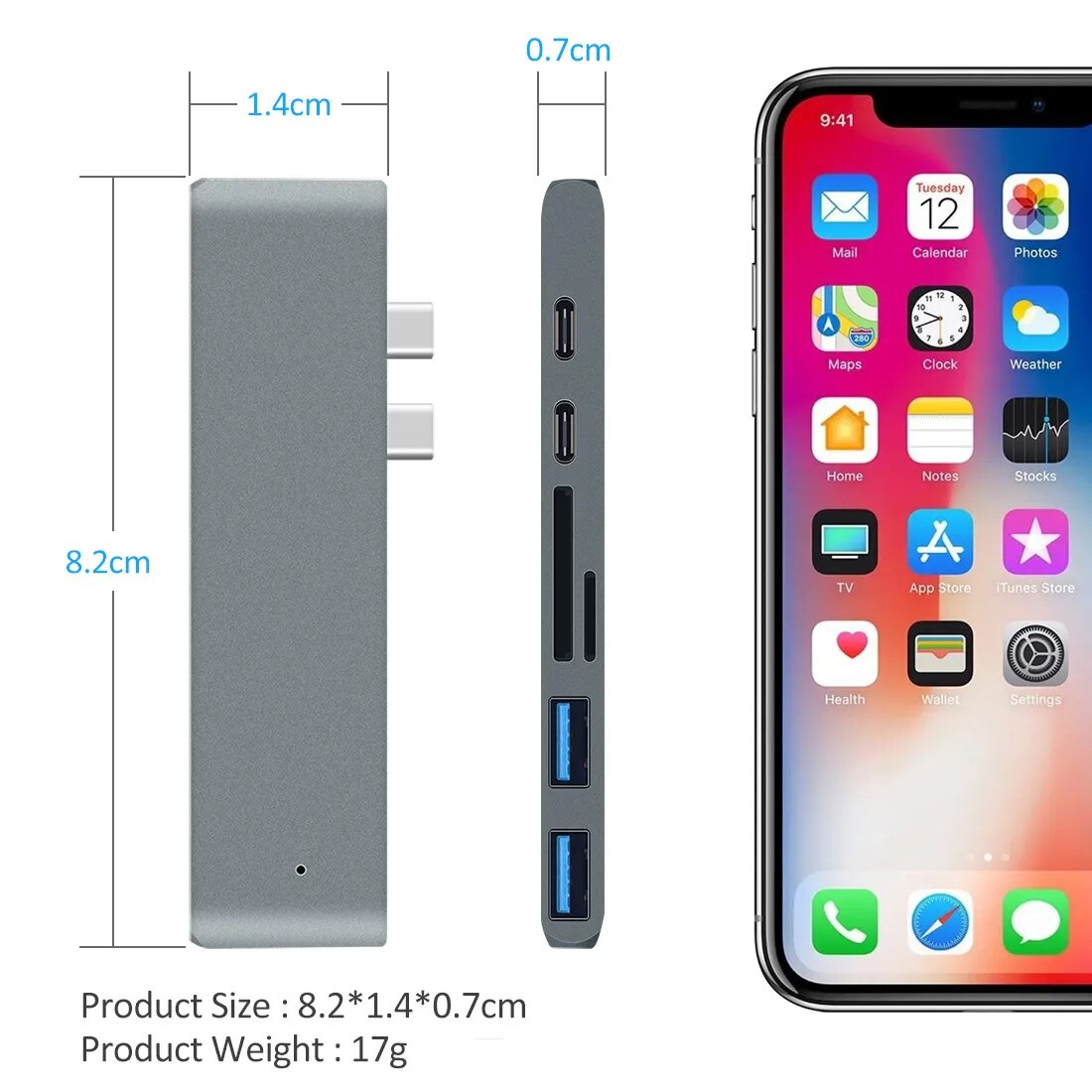 USB 3.1 Type-C Hub to HDMI Adapter 4K Thunderbolt 3 USB C Hub 3.0 TF SD Reader Slot PD For MacBook Air Pro M2 M1 Chip - Digital Edges | Online Electronics Store