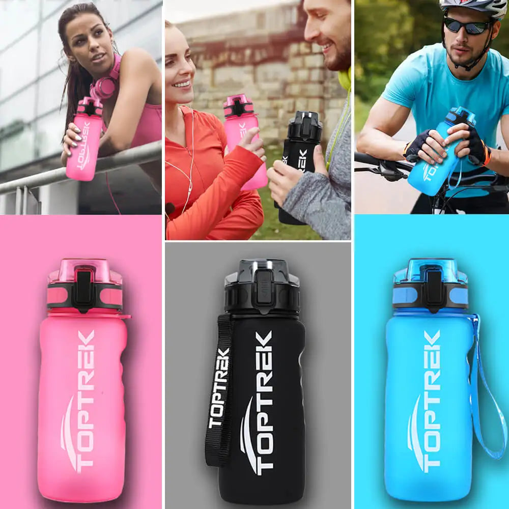 Toptrek Sports Water Bottle 650ML/1000ML BPA Free Drinkware Outdoor Sport Drinking Water bottle Leak proof 1 Liter Water Bottle - Digital Edges | Online Electronics Store