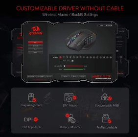 REDRAGON Sniper Pro Impact Elite Pro RGB USB 2.4G Wireless Gaming Mouse M913