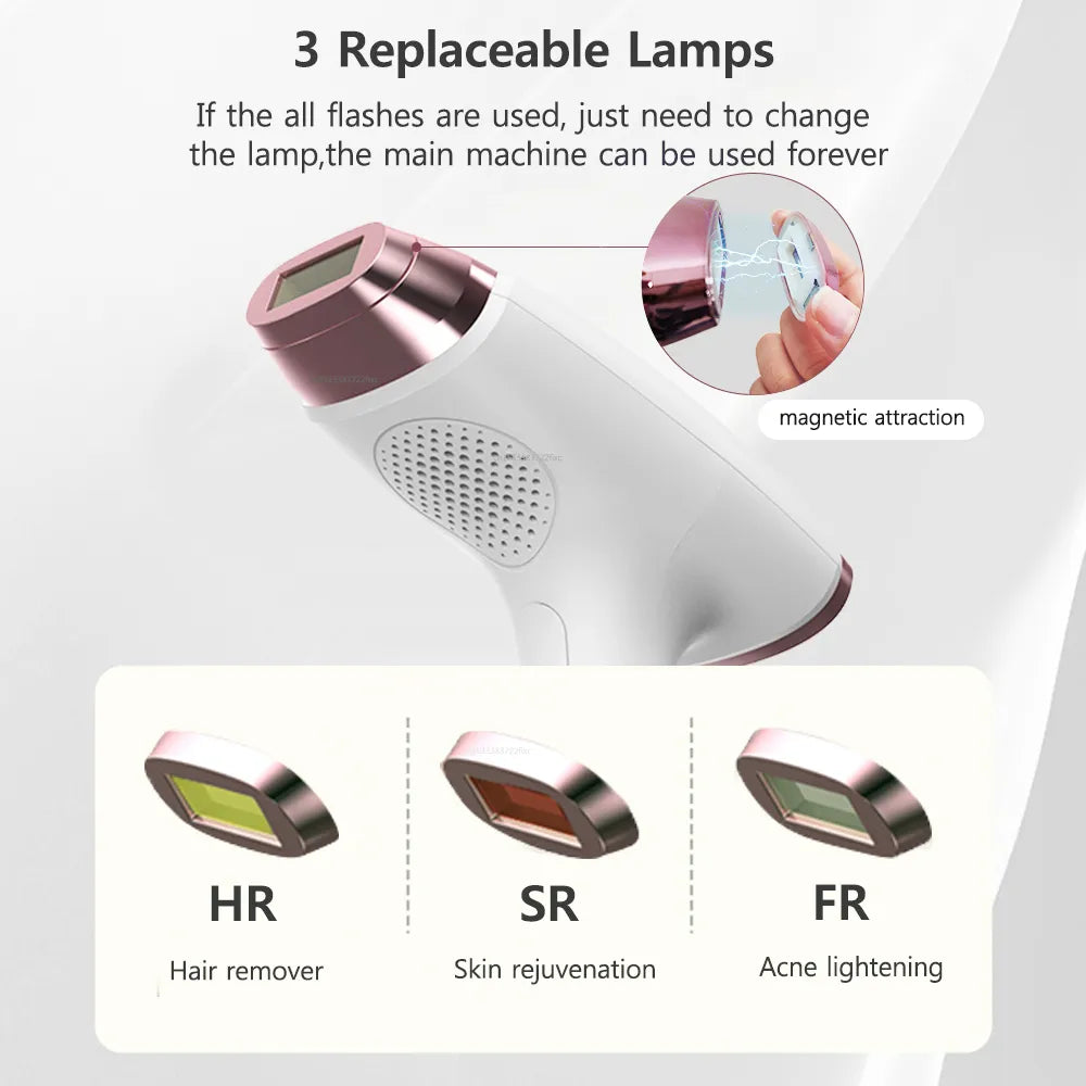 Laser Epilator Painless IPL Hair Removal for Women Body Bikini Legs Arms Laser Hair Remover 999999 Flashes Permanent Depilator - Digital Edges | Online Electronics Store