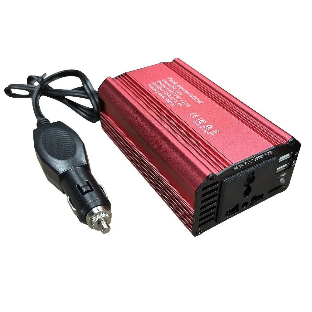 Inverter 12v 50hz 600W Portable Vehicle-mounted Household Converter DC 12v To AC 220V Universal Socket With 5.4A USB