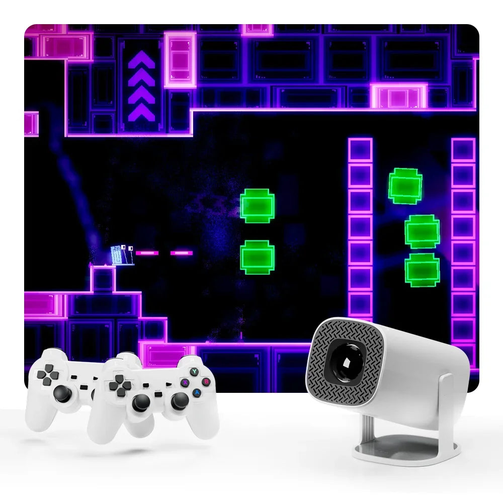 P30 Max Projector HD 1080P Android 11 Projector Video Game Console With 2 Wireless Game Controllers Built-in 3000 Games