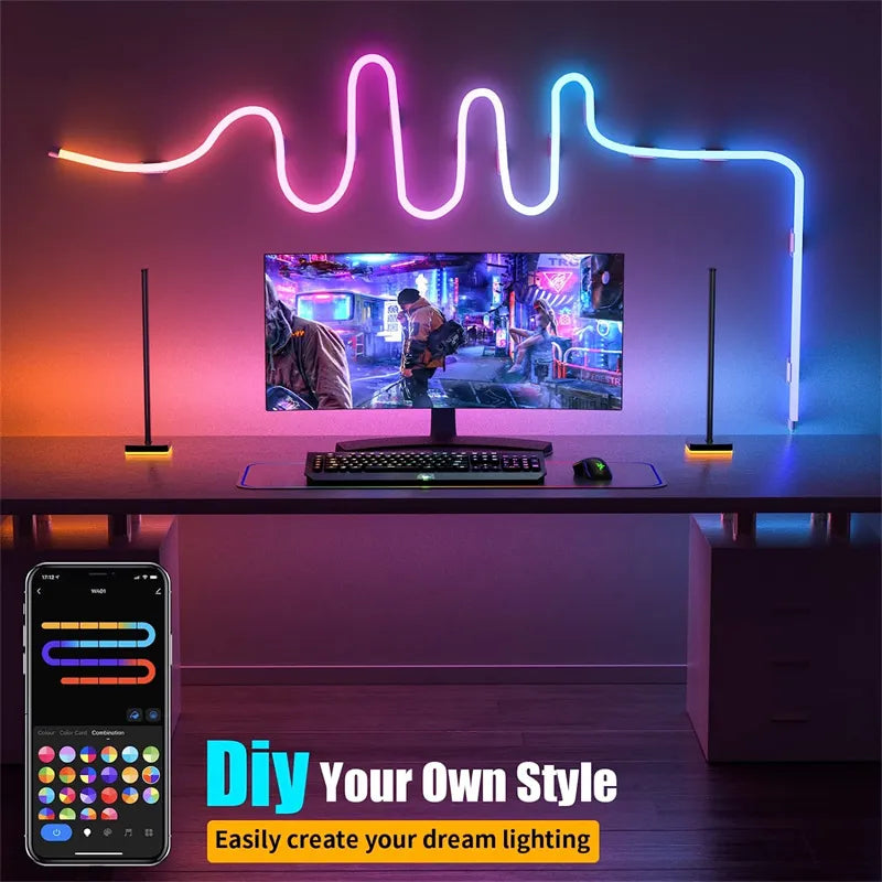 TUYA Neon LED Strip Lights 12-24V 84LEDs/M Silicone Neon Rope Light with Music Sync RGBIC Dreamcolor Chasing Strip Tape for Room - Digital Edges | Online Electronics Store