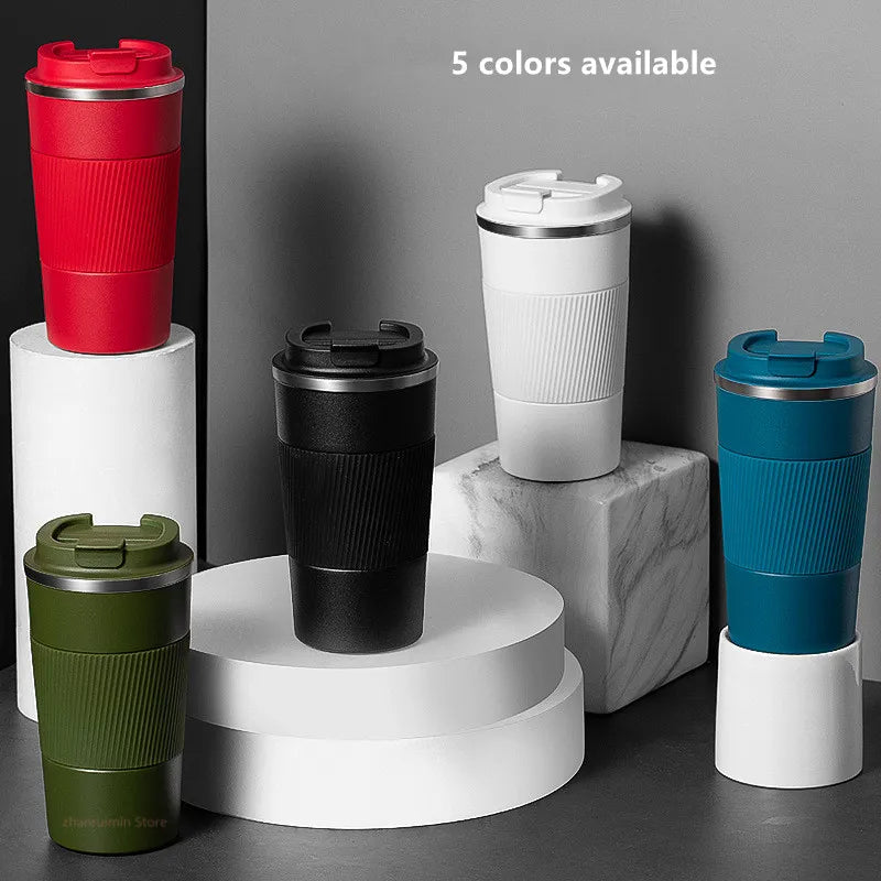 380ml/510ml Double Stainless Steel Coffee Thermos Mug Leak-Proof Non-Slip Car Vacuum Flask Travel Thermal Cup Water Bottle - Digital Edges | Online Electronics Store