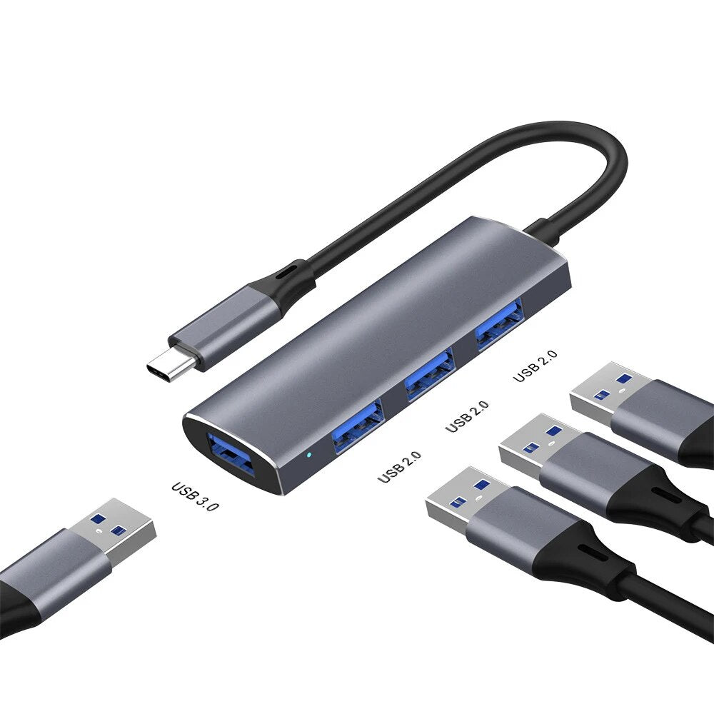 4 In 1 Docking Station Type C USB 3.0 Hub High Speed Transmission For Windows 8/ 7/10 Vista 32/64 Bit XP Macbook Linux Accessory - Digital Edges | Online Electronics Store