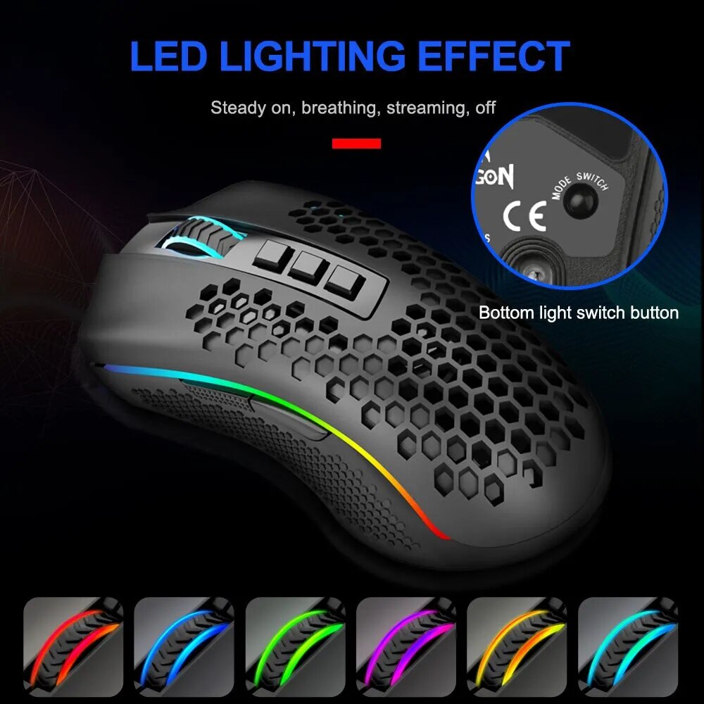 REDRAGON Storm Pro M808-KS RGB USB 2.4G Wireless Gaming Mouse 16000 DPI Programmable Ergonomic for Computer Gamer Mice Laptop PC - Digital Edges | Online Electronics Store