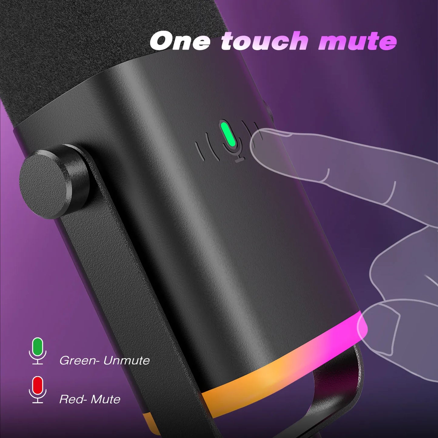 USB/XLR Dynamic Microphone with Touch Mute Button, Headphone jack, I/O Controls, for PC PS5/4 mixer,Gaming MIC Ampligame AM8 - Digital Edges | Online Electronics Store
