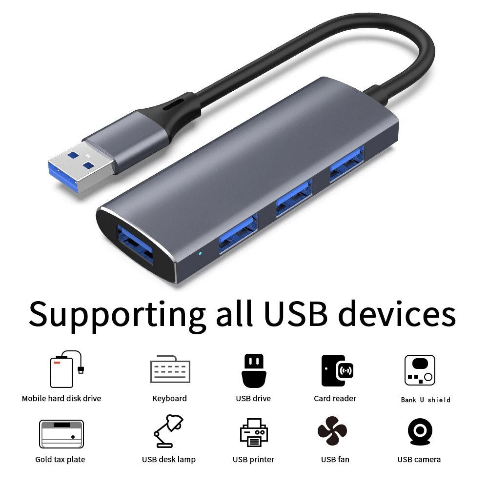4 In 1 Docking Station Type C USB 3.0 Hub High Speed Transmission For Windows 8/ 7/10 Vista 32/64 Bit XP Macbook Linux Accessory - Digital Edges | Online Electronics Store