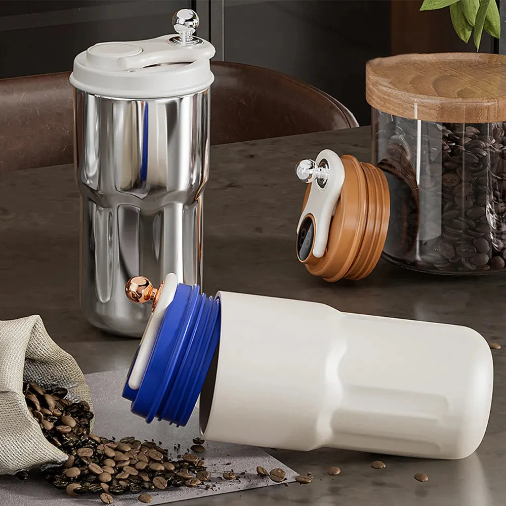 Coffee Mug ,Smart Thermos Bottle Water Digital LED Temperature Cup Stainless Steel Hydro flask Portable Thermoses Gift Student - Digital Edges | Online Electronics Store