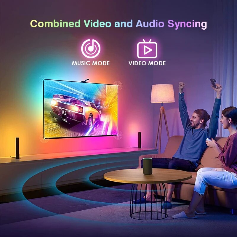 Wi-Fi Tv Led Backlight Rgb Tape Screen Color Sync Led Strip Light For 55-65 Inch Tv/Pc Compatible With Alexa & Google Assistant - Digital Edges | Online Electronics Store