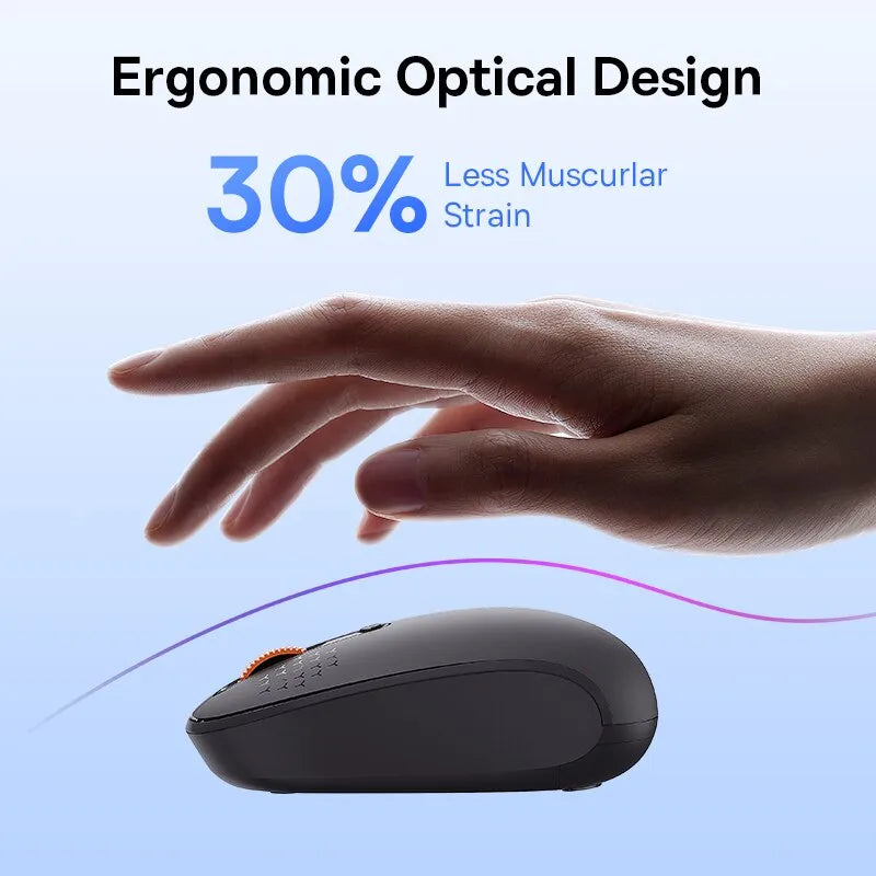 Baseus F01B Mouse Wireless Bluetooth 5.0 Mouse 1600 DPI Silent Click For MacBook Tablet Laptop PC Gaming Accessories - Digital Edges | Online Electronics Store