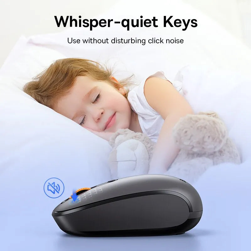 Baseus F01B Mouse Wireless Bluetooth 5.0 Mouse 1600 DPI Silent Click For MacBook Tablet Laptop PC Gaming Accessories - Digital Edges | Online Electronics Store