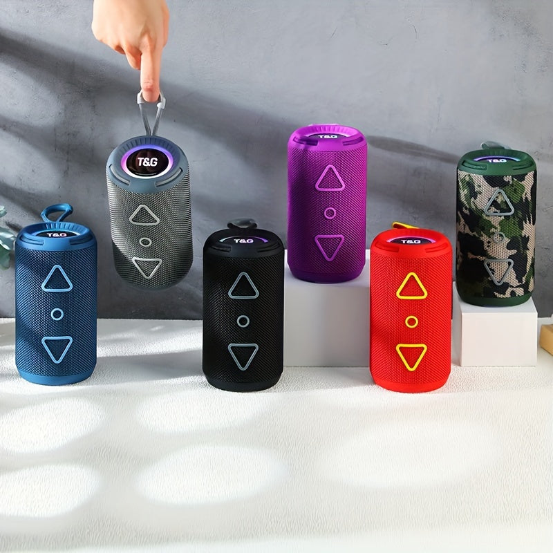 T&G656 RGB Light Wireless Cylinder BT Speaker Portable Book Outdoor Waterproof - Digital Edges | Online Electronics Store