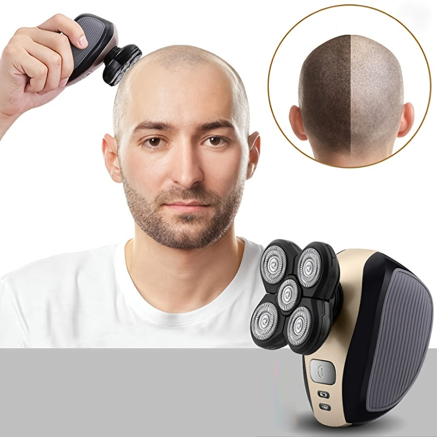 Ultimate Electric Head Shaver - Cordless, Rechargeable, Waterproof with Rotary Blades, Clippers, Nose Trimmer, Massager - USB Charging - Digital Edges | Online Electronics Store