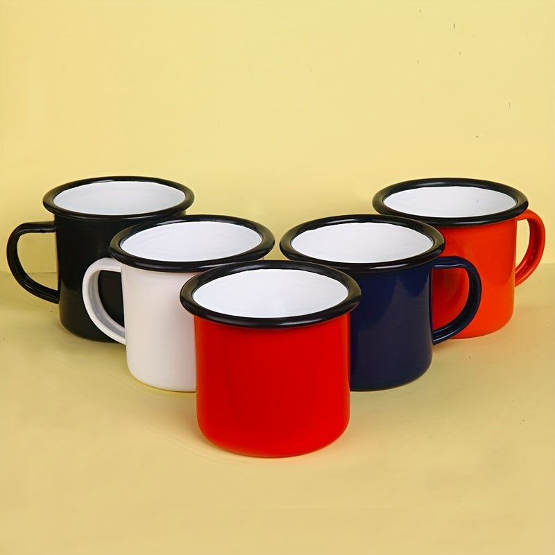 1pc, Vintage Enamel Coffee Mug - 11oz Water Cup for mountaineering, Friend Parties, Camping, Picnics, Fishing, Summer Drinkware - Perfect Birthday Gift for Home Kitchen Enthusiasts - Digital Edges | Online Electronics Store
