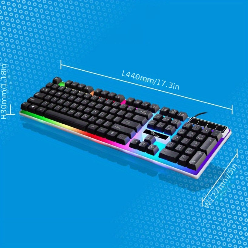 G21 Gaming Keyboard, USB Wired Keyboard With RGB Backlit Gaming Keyboard Waterproof For PC Computer , mouse - Digital Edges | Online Electronics Store