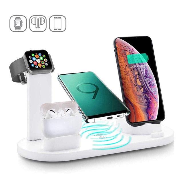 15W 7 in 1 Wireless Charger Stand Pad For iPhone 14 13 12 11 XR Apple Watch Airpods Pro iWatch 8 7 6 Fast Charging Dock Station