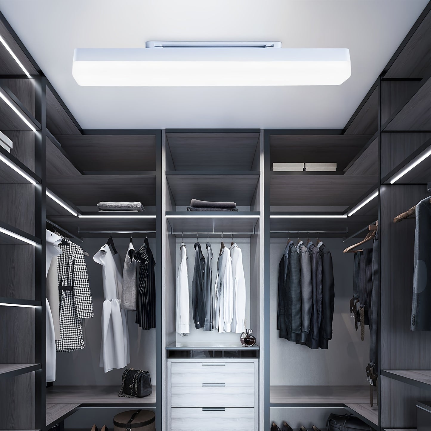 LED Ceiling Light Cold Light, Modern LED Ceiling Light, Monochromatic Light Non-dimmable, For Living Room/Bedroom/Dining Room/Office Multiple Sizes, DH-CX-18W-SQ-30K-M - Digital Edges | Online Electronics Store