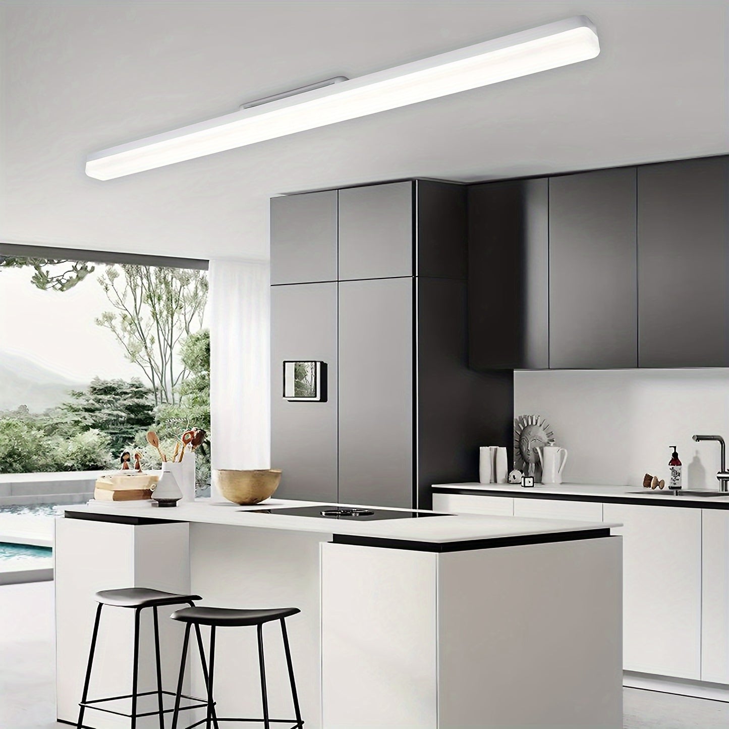 LED Ceiling Light Cold Light, Modern LED Ceiling Light, Monochromatic Light Non-dimmable, For Living Room/Bedroom/Dining Room/Office Multiple Sizes, DH-CX-18W-SQ-30K-M - Digital Edges | Online Electronics Store