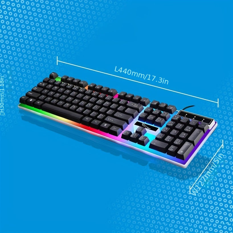 G21 Gaming Keyboard, USB Wired Keyboard With RGB Backlit Gaming Keyboard Waterproof For PC Computer , mouse - Digital Edges | Online Electronics Store