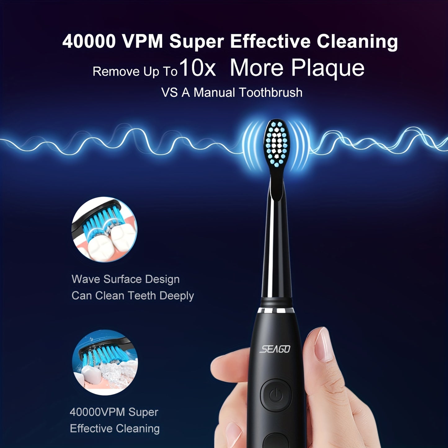 Sonic Electric Toothbrush, Charging Model Sonic Fully Automatic Long Battery Life - Digital Edges | Online Electronics Store