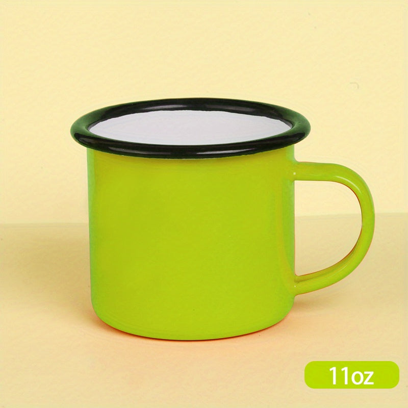 1pc, Vintage Enamel Coffee Mug - 11oz Water Cup for mountaineering, Friend Parties, Camping, Picnics, Fishing, Summer Drinkware - Perfect Birthday Gift for Home Kitchen Enthusiasts - Digital Edges | Online Electronics Store