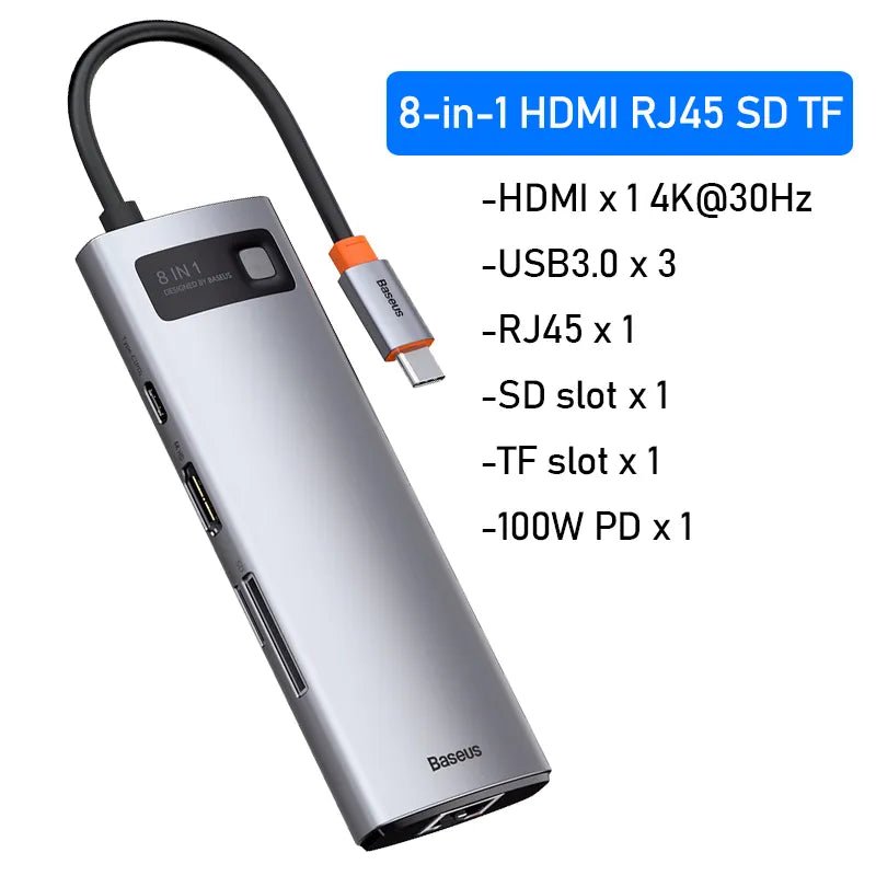 Best USB Hub for Macbook | Baseus USB-4K Type C-3.0 Splitter PD 100W - Digital Edges | Online Electronics Store