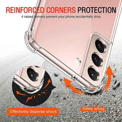 Transparent Shockproof Phone Case For Samsung Galaxy S23 / S23 Plus / S23 Ultra / S22 S21 S20 FE 5G Thick Airbag Cover Clear - Digital Edges | Online Electronics Store