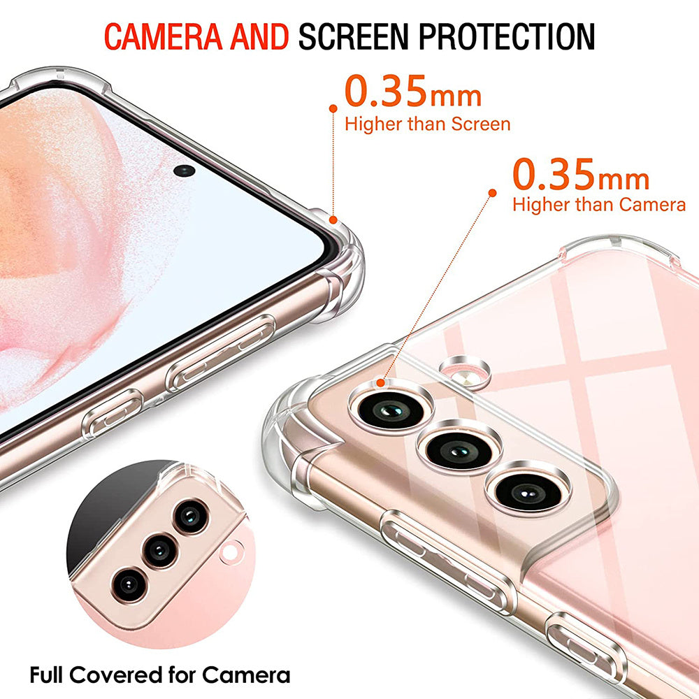 Transparent Shockproof Phone Case For Samsung Galaxy S23 / S23 Plus / S23 Ultra / S22 S21 S20 FE 5G Thick Airbag Cover Clear - Digital Edges | Online Electronics Store