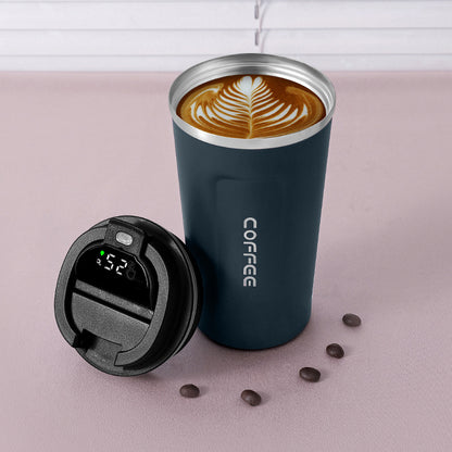 Stainless Steel Coffee Cup, Temperature Measurement And Insulation Cup