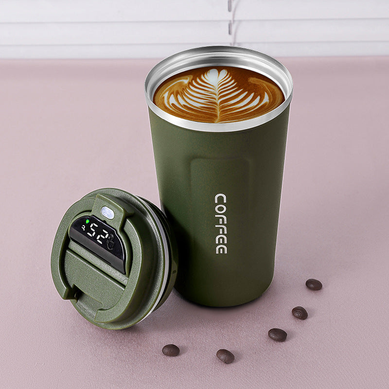 Stainless Steel Coffee Cup, Temperature Measurement And Insulation Cup