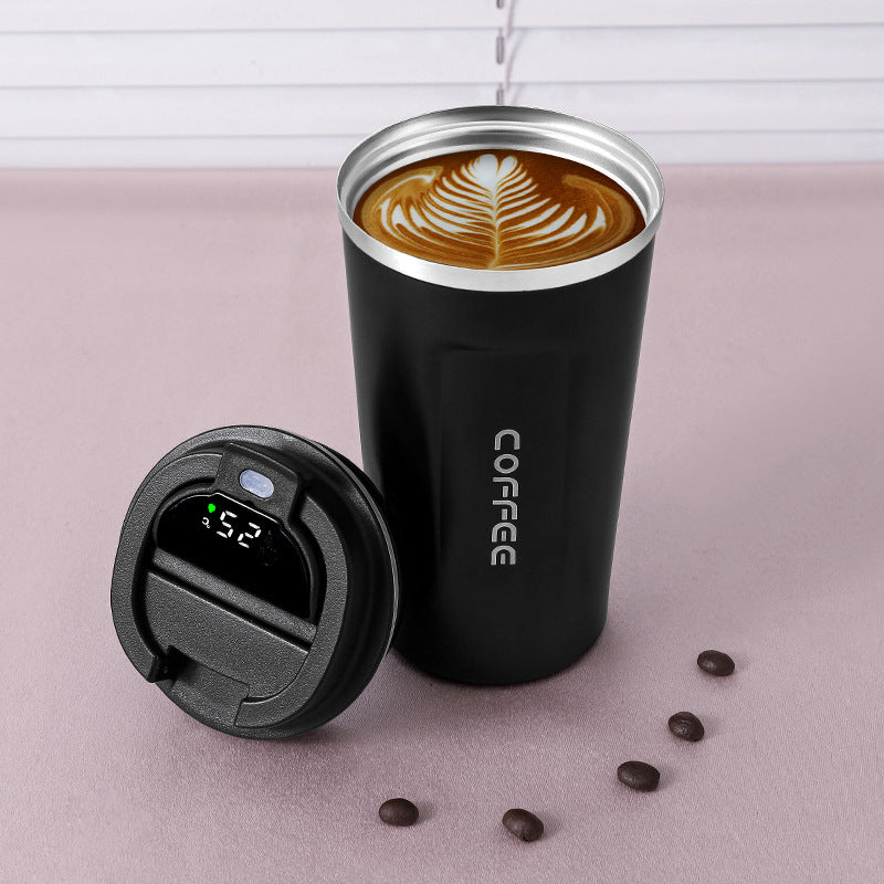 Stainless Steel Coffee Cup, Temperature Measurement And Insulation Cup