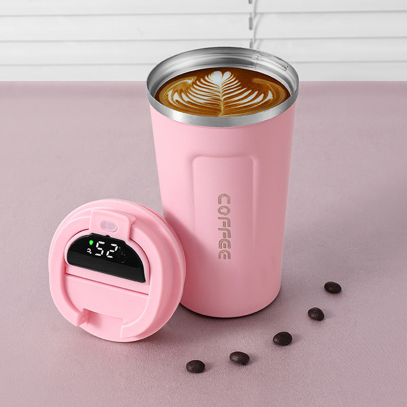 Stainless Steel Coffee Cup, Temperature Measurement And Insulation Cup