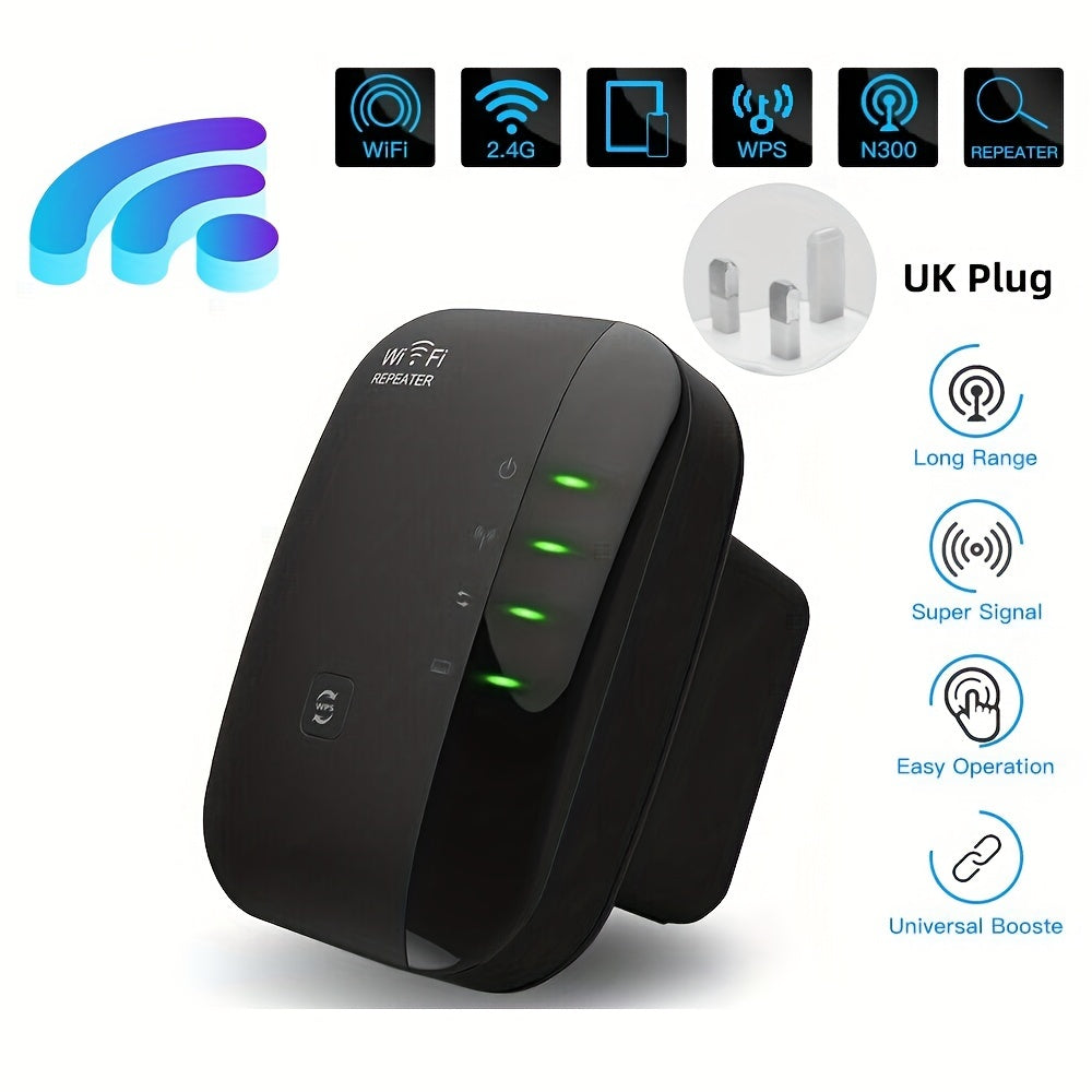 UK Plug, WiFi Extender, WiFi Signal Booster Up To 3000 Sq.ft And 28 Devices, WiFi Range Extender, Wireless Internet Repeater, Long Range Amplifier With Ethernet Port, 1-Tap Setup, Access Point, Alexa Compatible - Digital Edges | Online Electronics Store