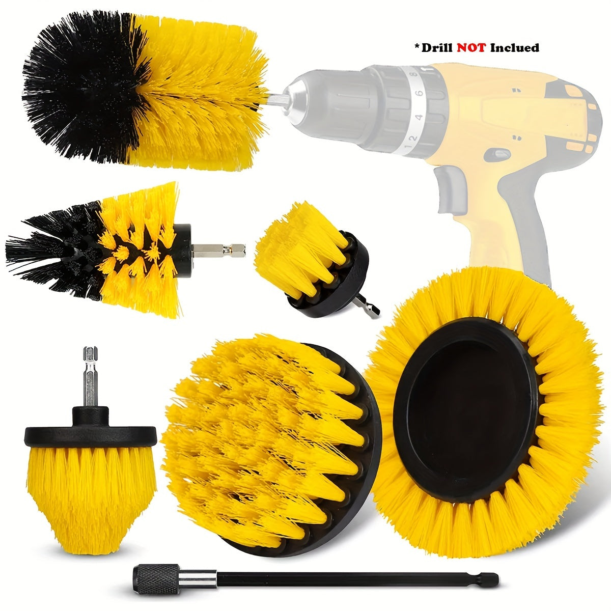 Power Scrubber Drill Brush Set - 7pcs Kit for Cleaning