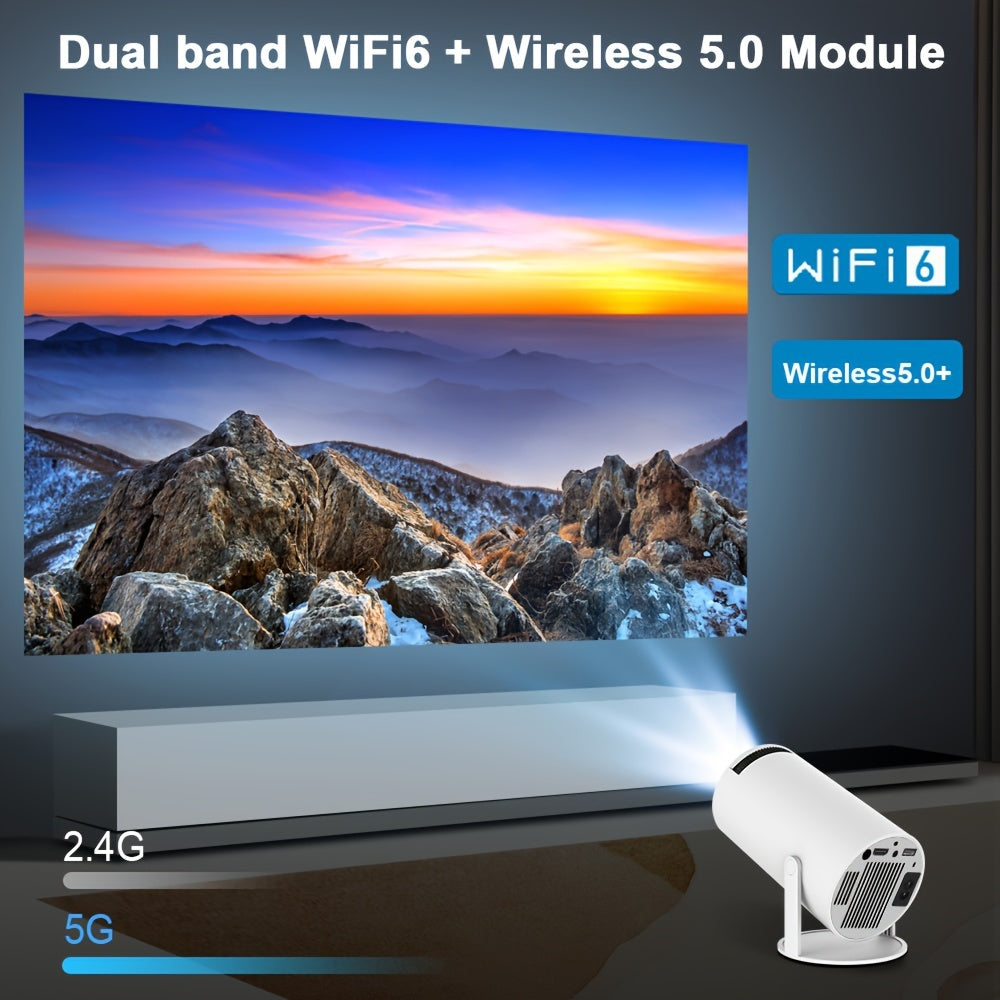 Projector For Android 11.0 200ANSI WiFi6 UK Plug All winner H713 Mali-G312 Dual WIFI HD 1280*720p Wireless 5.0 4K Auto Correction Home Theatre - Digital Edges | Online Electronics Store