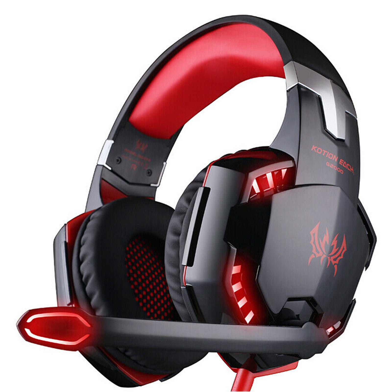 G2000 Gaming Headset: Experience Immersive Audio With Noise Cancelling Mic, LED Lights & Soft Memory Earmuffs - Digital Edges | Online Electronics Store